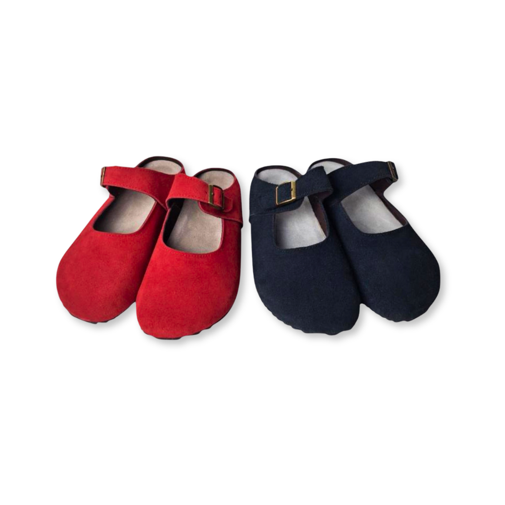 MJ Clogs V2 Non-Slip Prototype Deep Red Suede Leather