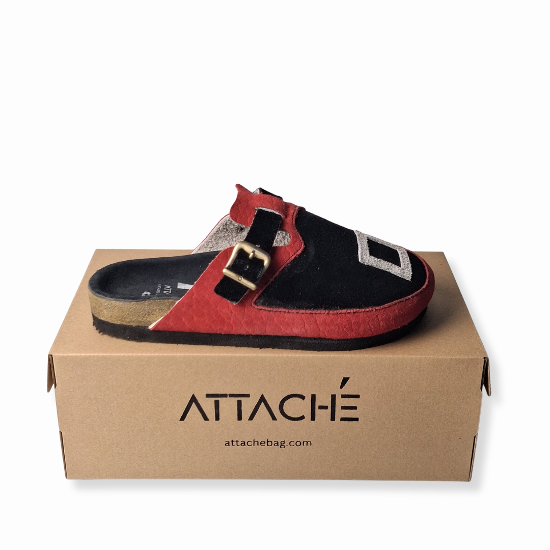 SIZE 42 ONLY: Squid Games Concept Clogs Genuine Suede Leather