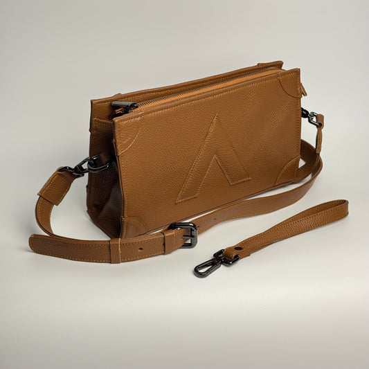 Attaché Clutch+ - Genuine Leather Clutch with Strap “Brown”