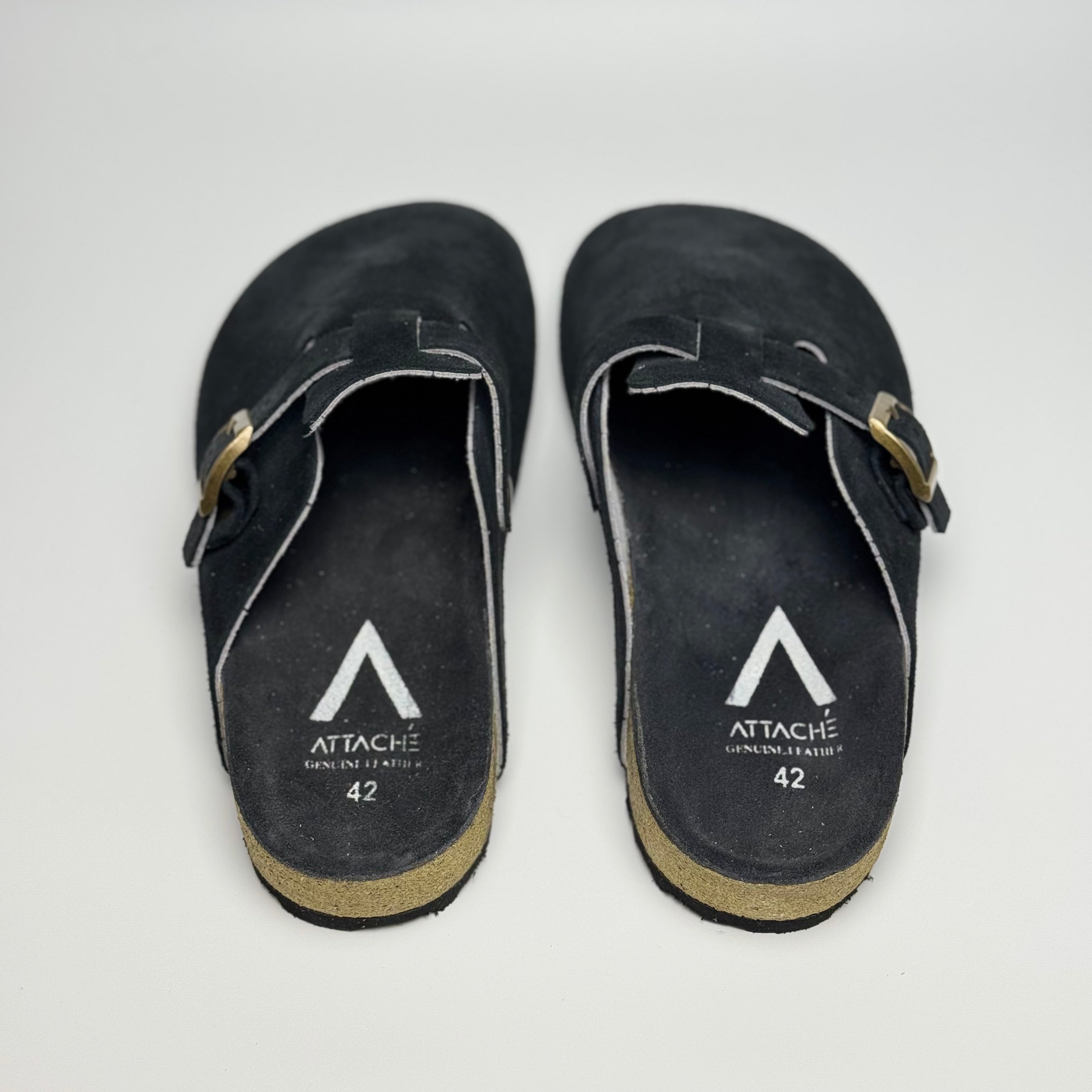 Clogs Genuine Leather Suede "Blackout"
