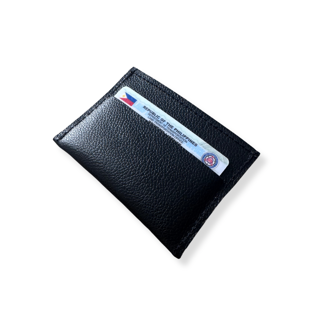 Slimslip Genuine Leather Card and Bill Holder in Black
