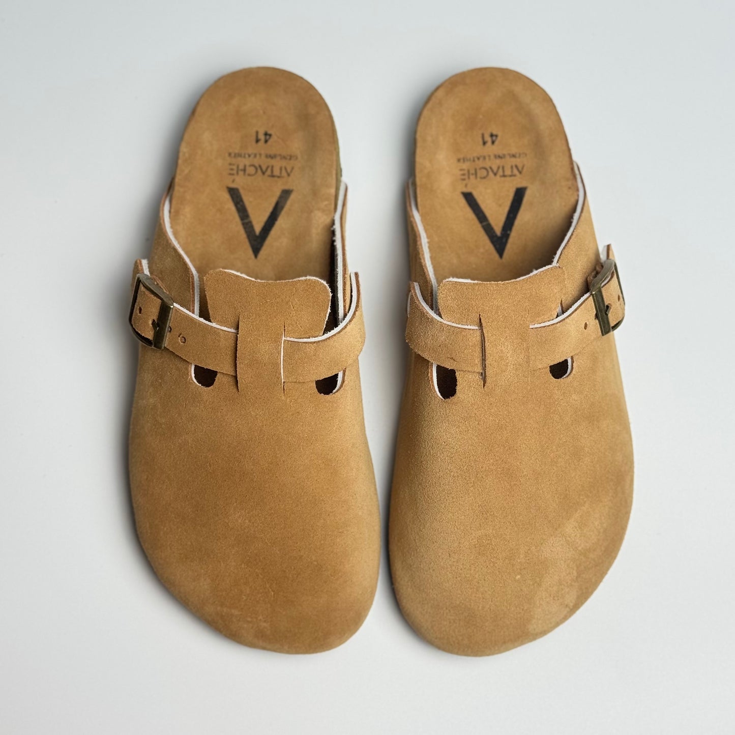 Clogs Premium Genuine Leather Slip-on "Tan"