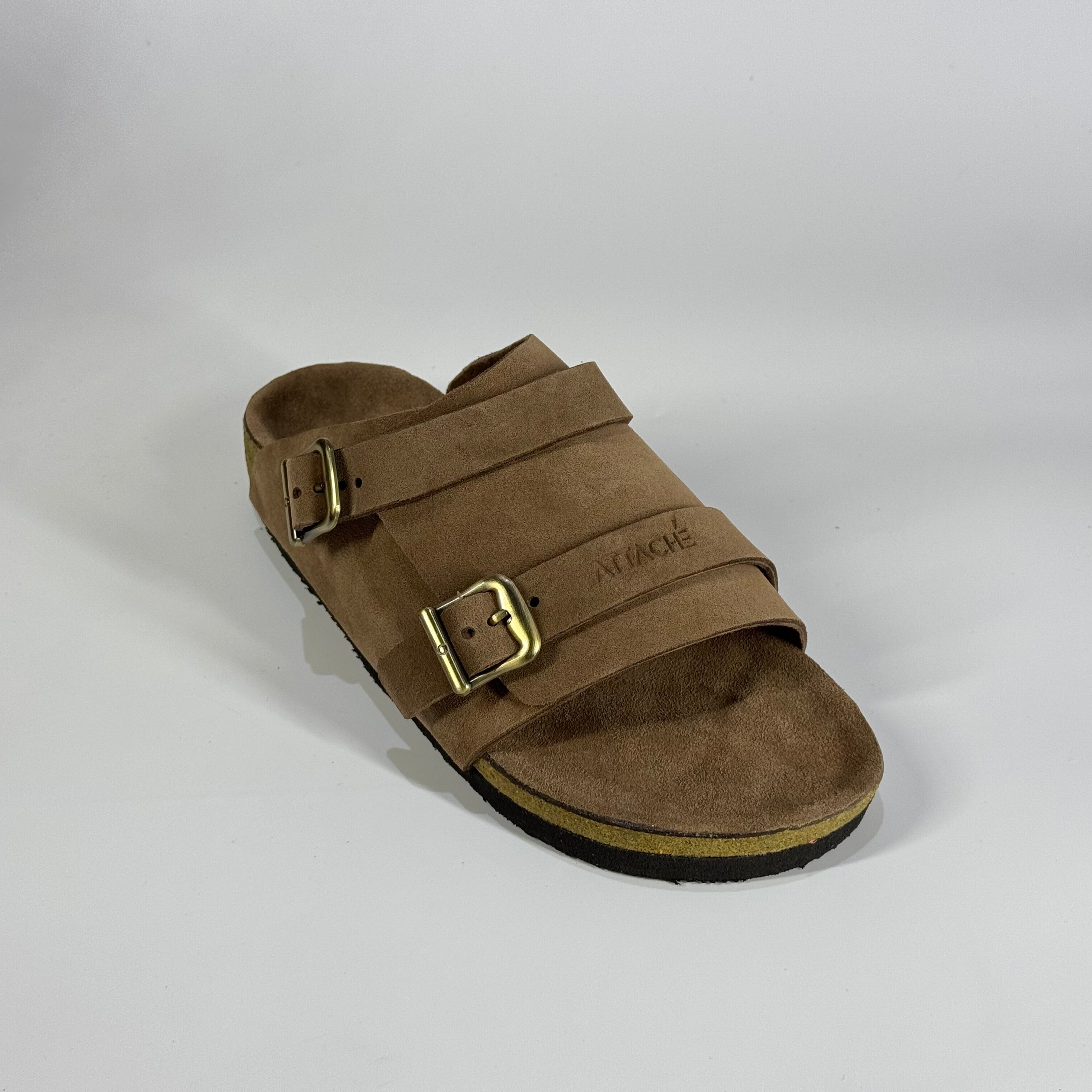 Passeo Double Buckle Genuine Leather Slip-on "Mocha V3”