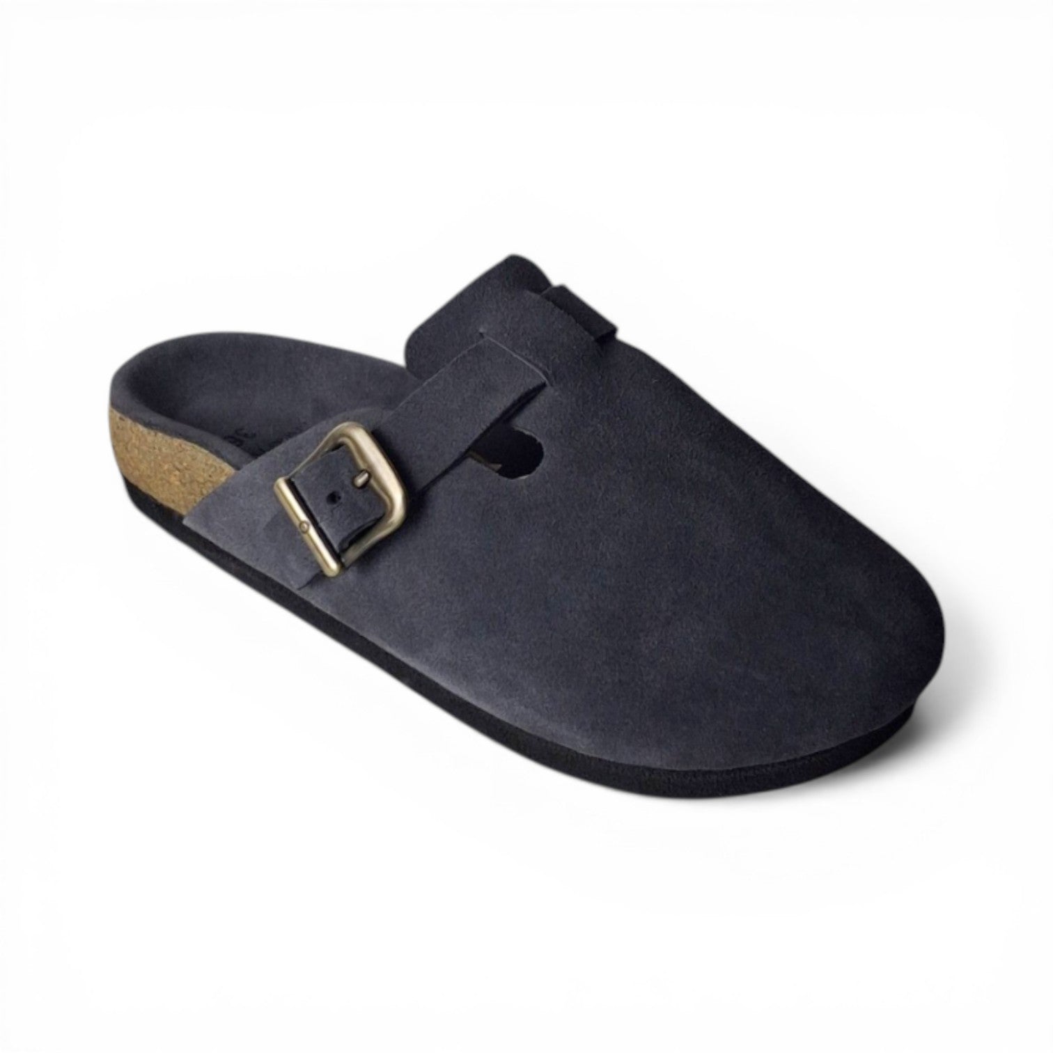 Size 35, 36, 44 - Clogs All Navy Gray Suede Leather