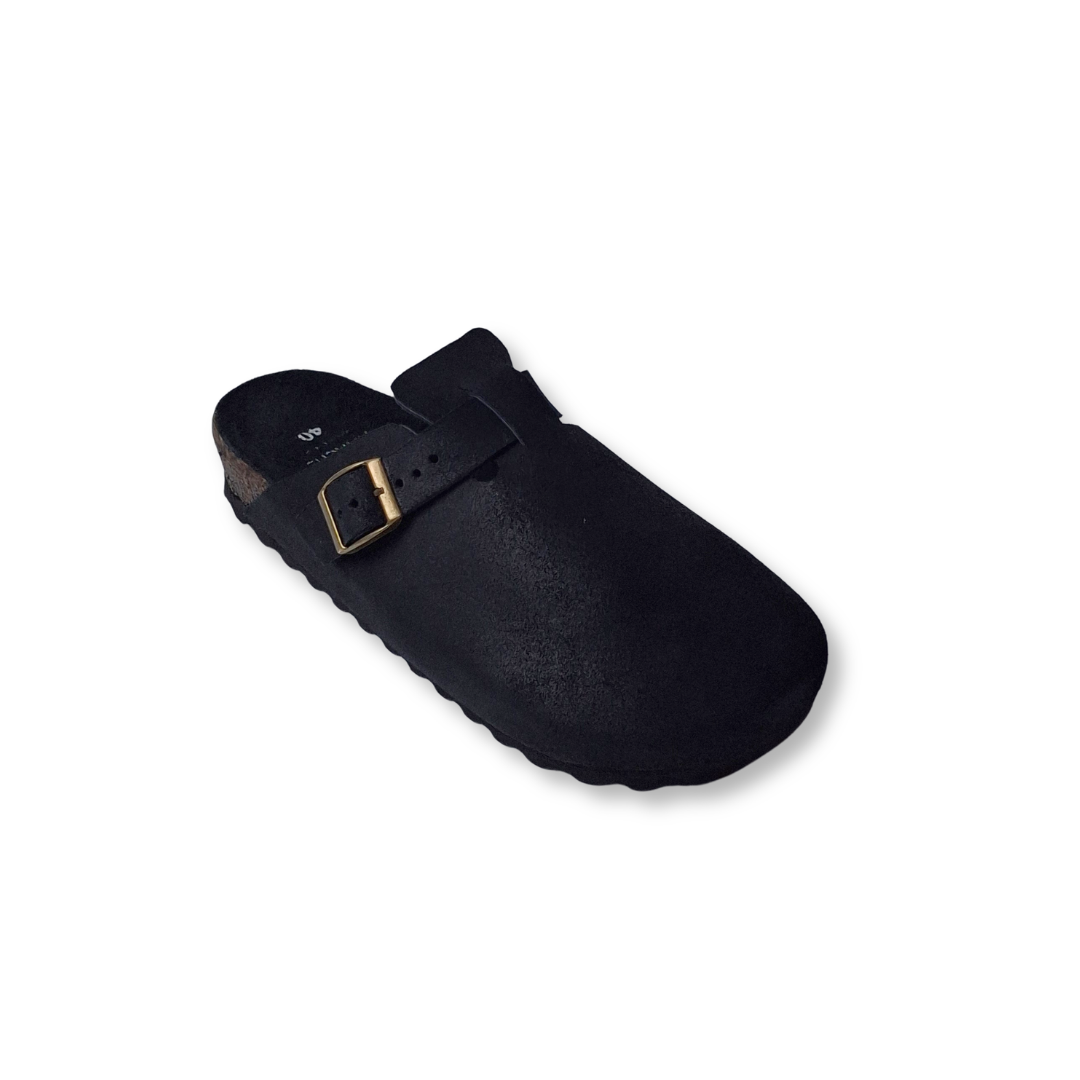 Clogs Matte Black Napa Leather