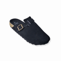 Black Clogs Genuine Suede Leather