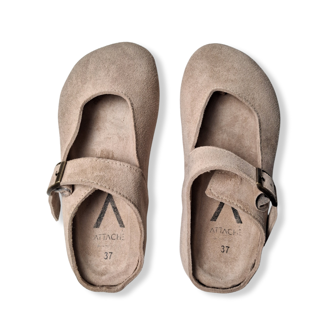 Merry Jane Clogs V1 Genuine Leather in Nude