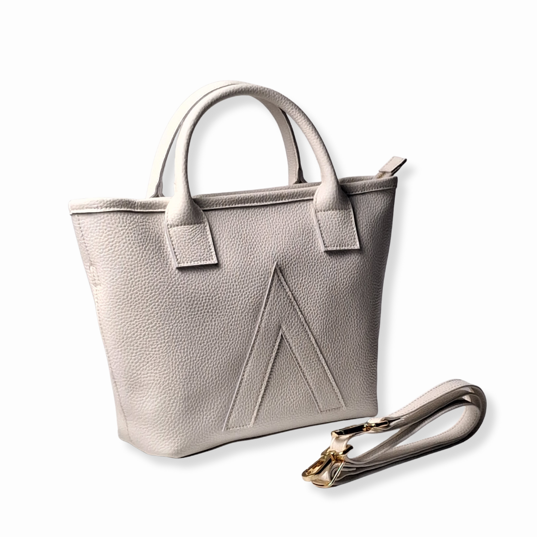 White Limited Petite Tote Genuine Calf Leather