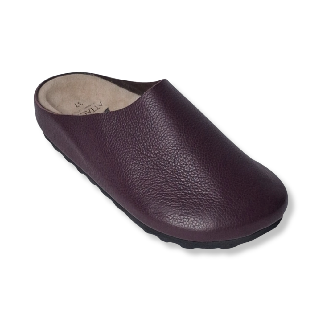 Mule Burgundy Grain Leather