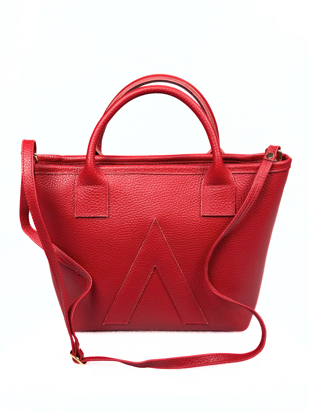 P-TOTE V2 Full Grain Calf Leather (Petite Tote) in Red