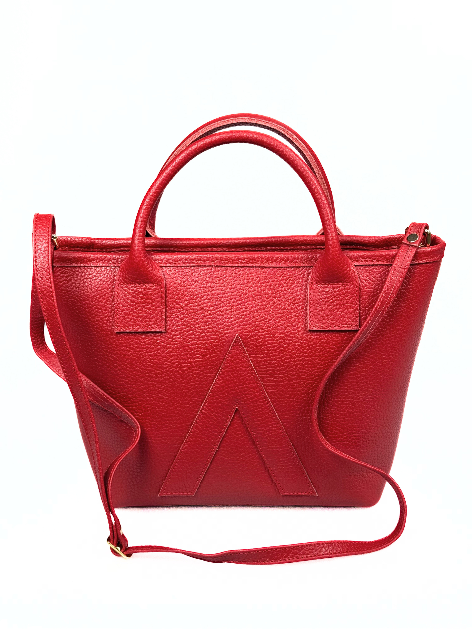 P-TOTE V2 Full Grain Calf Leather (Petite Tote) in Red