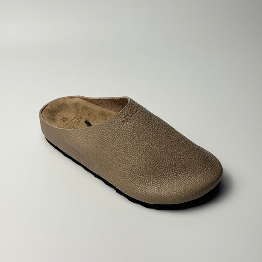 Mule “Beige” Full Grain Leather