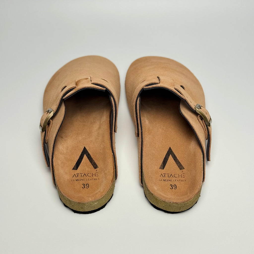 Clogs Genuine Leather Suede “Salmon”
