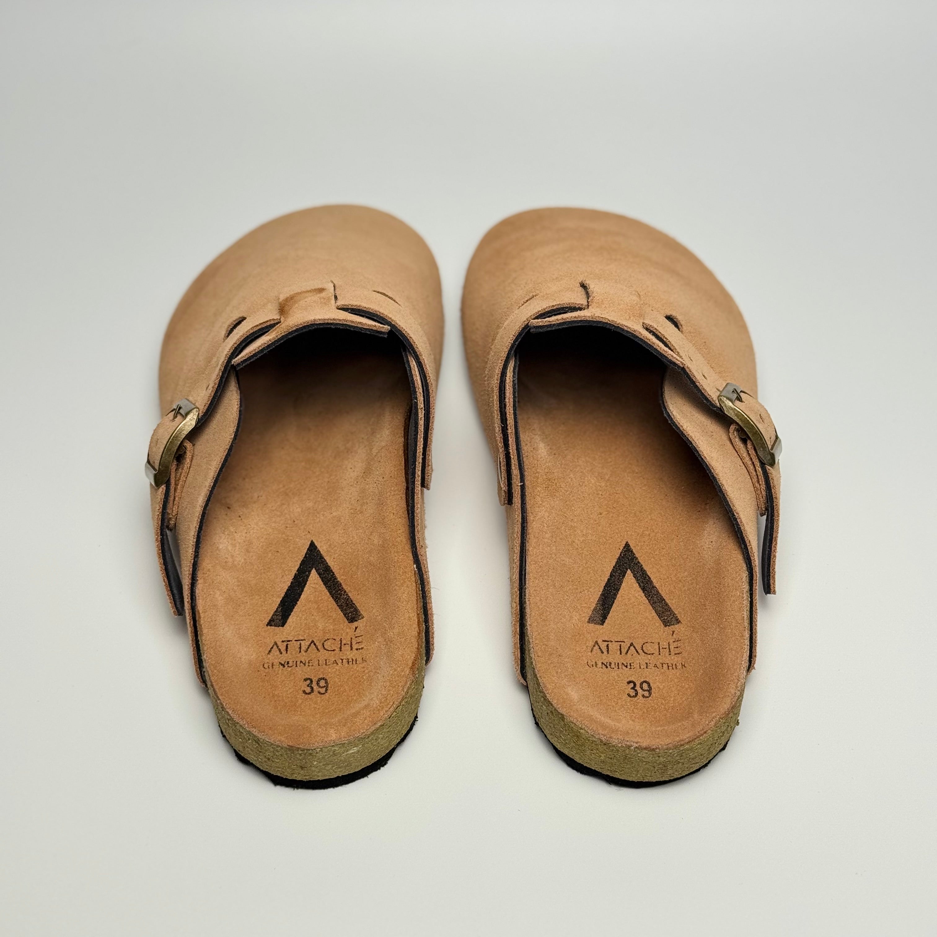 Clogs Genuine Leather Suede “Salmon”