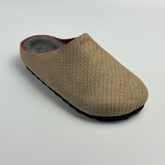 LAST PAIR SIZE 38 - Mule Dragon Skin “Hazelnut” Limited Ed - Genuine Leather