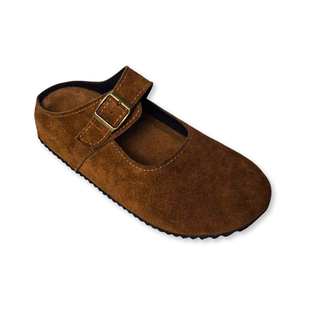 MJ Clogs V2 Non-Slip Prototype Tobacco Brown Suede Leather