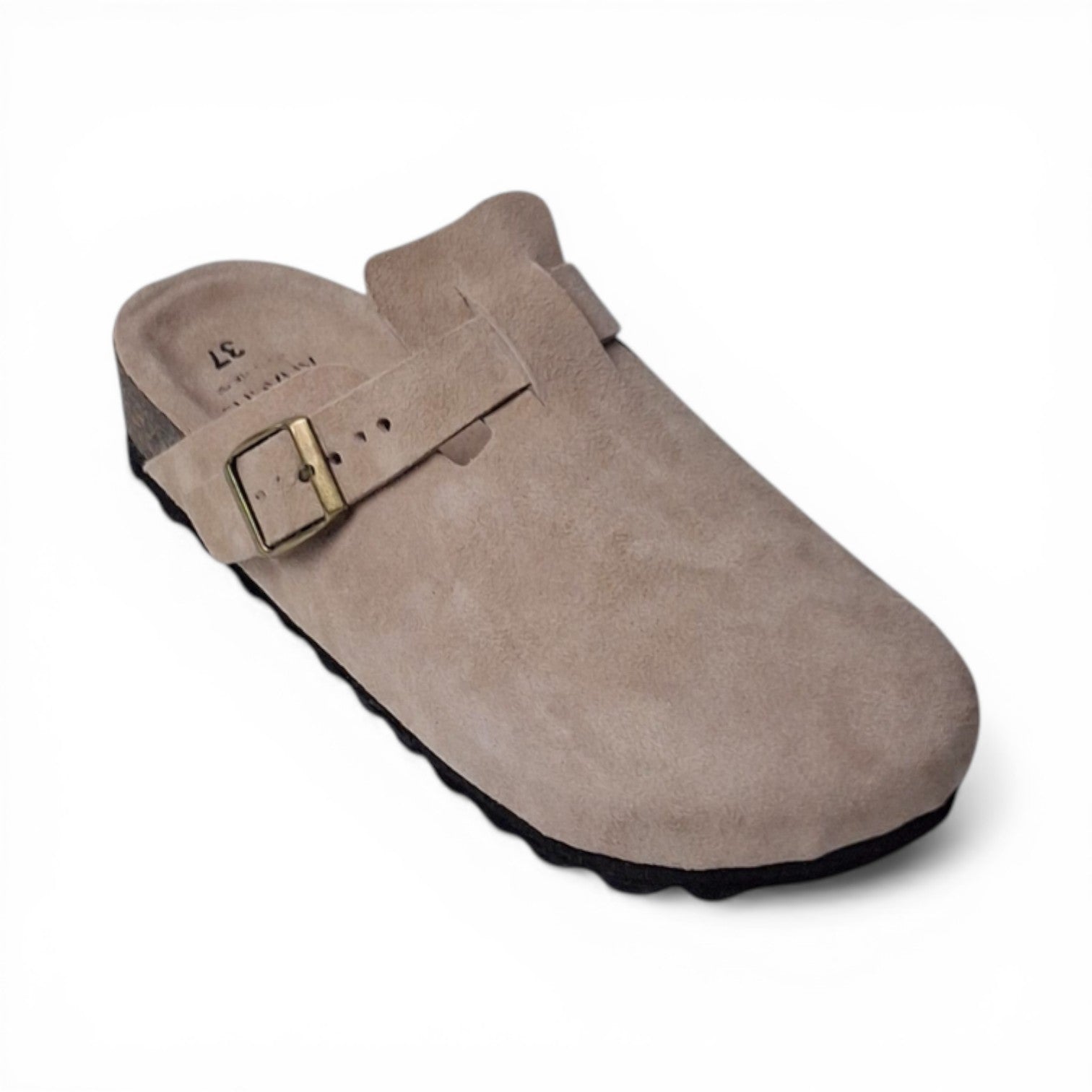 Clogs Nude Suede Leather