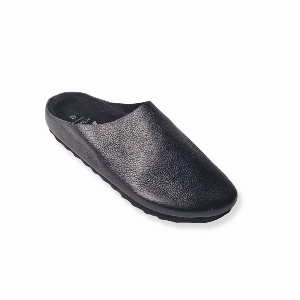 Black Full Grain MULE Genuine Leather