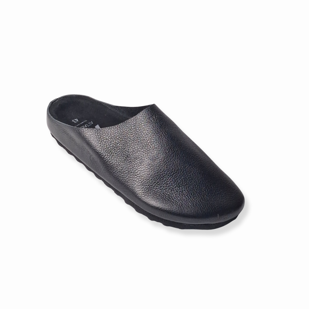 Black Full Grain MULE Genuine Leather