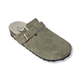 Clogs Moss Green Suede Leather