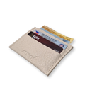 Slimslip Genuine Leather Card and Bill Holder in Cloud White
