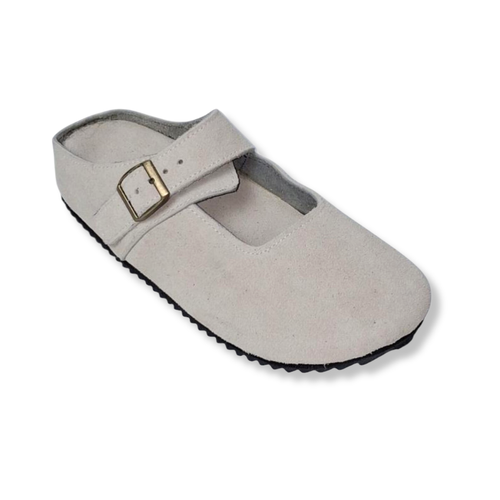 MJ Clogs V2 Non-Slip OffWhite Suede Leather