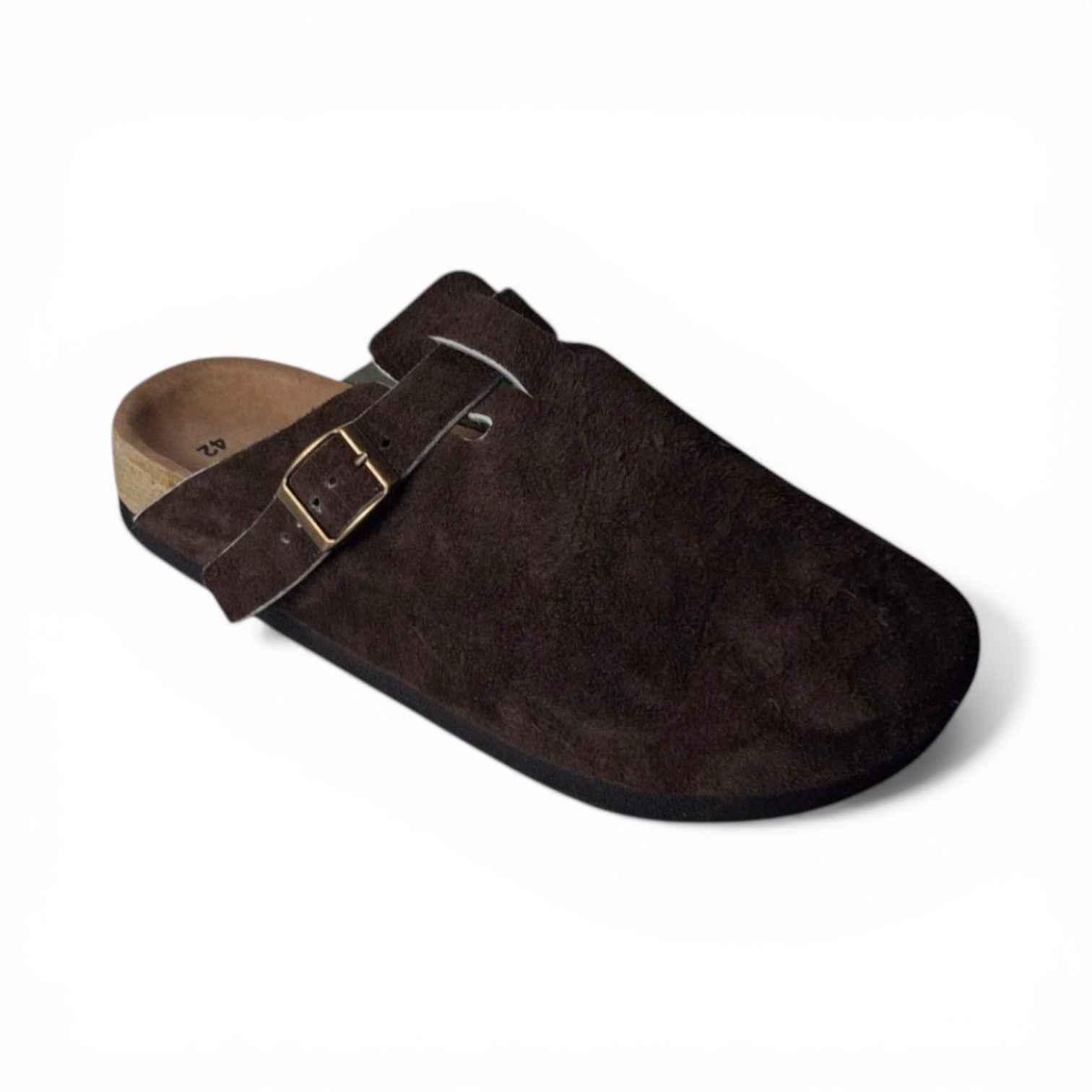 Clogs Dark Mocha Suede Leather