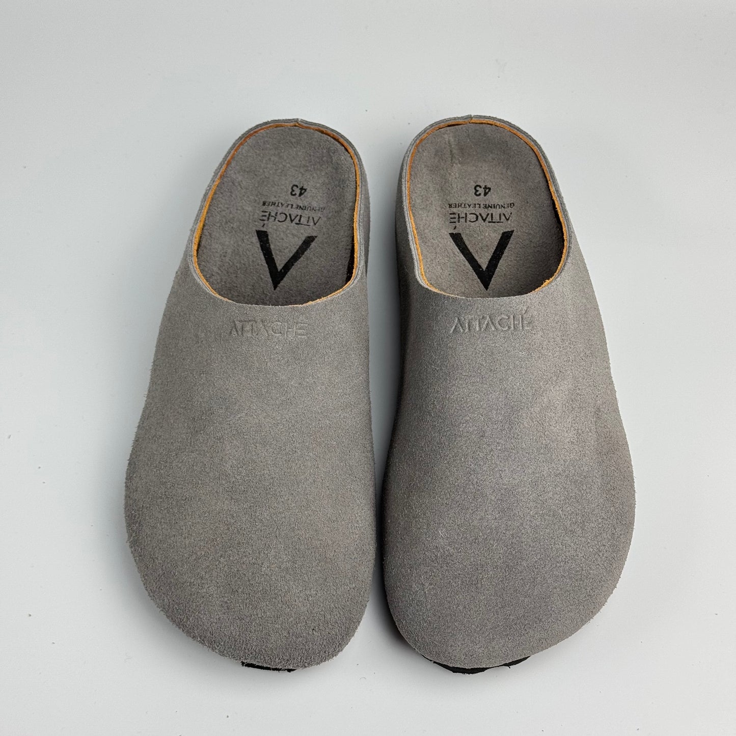 Premium Mule Genuine Suede Leather “Gray Suede V2”