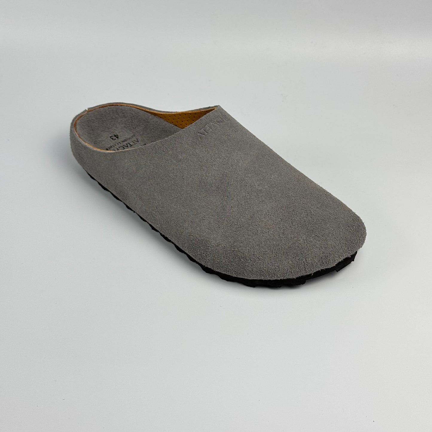 Premium Mule Genuine Suede Leather “Gray Suede V2”