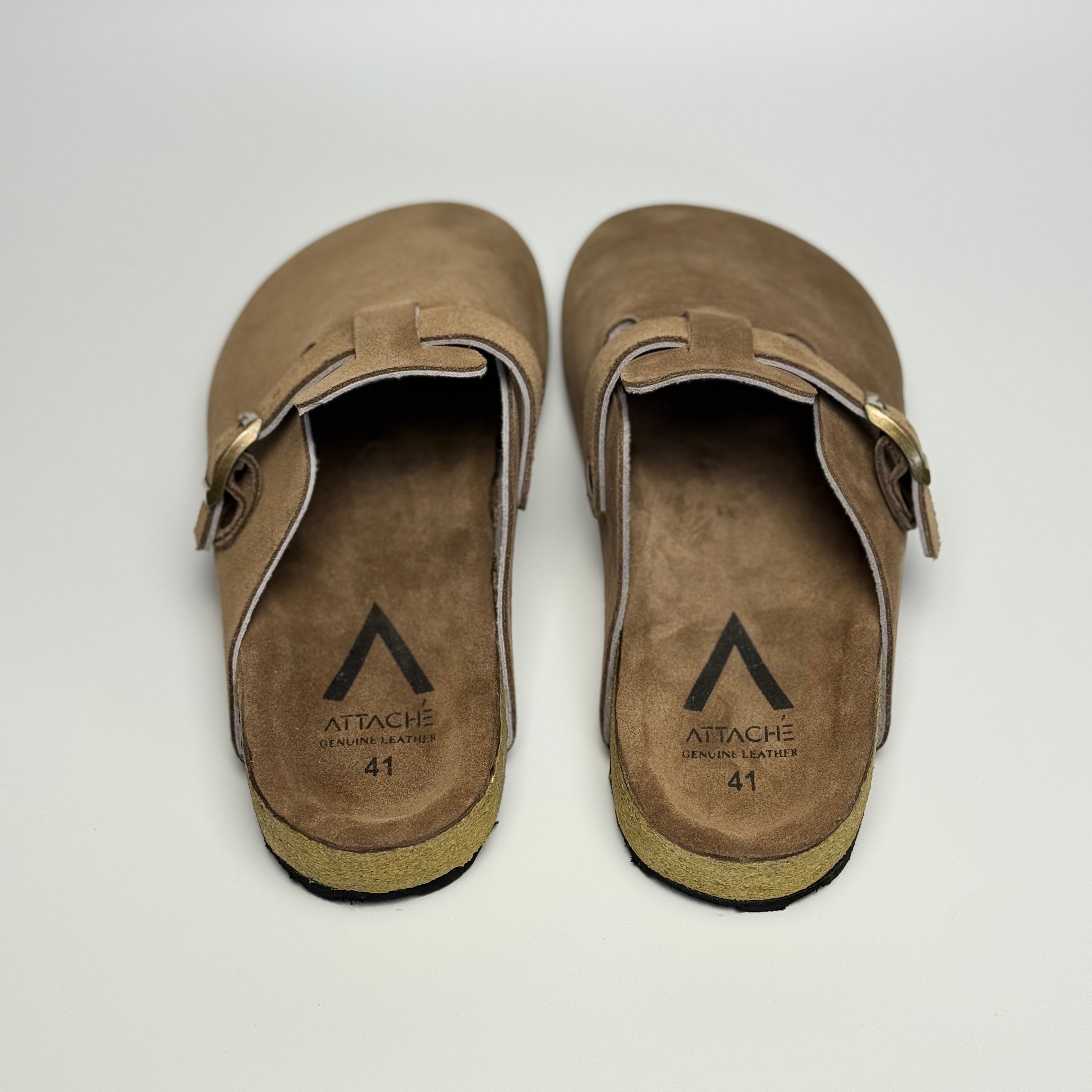 Clogs Genuine Leather Suede "Mocha"