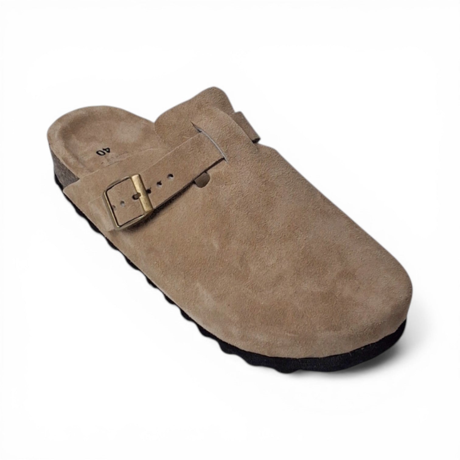 Clogs Hazelnut Suede Leather