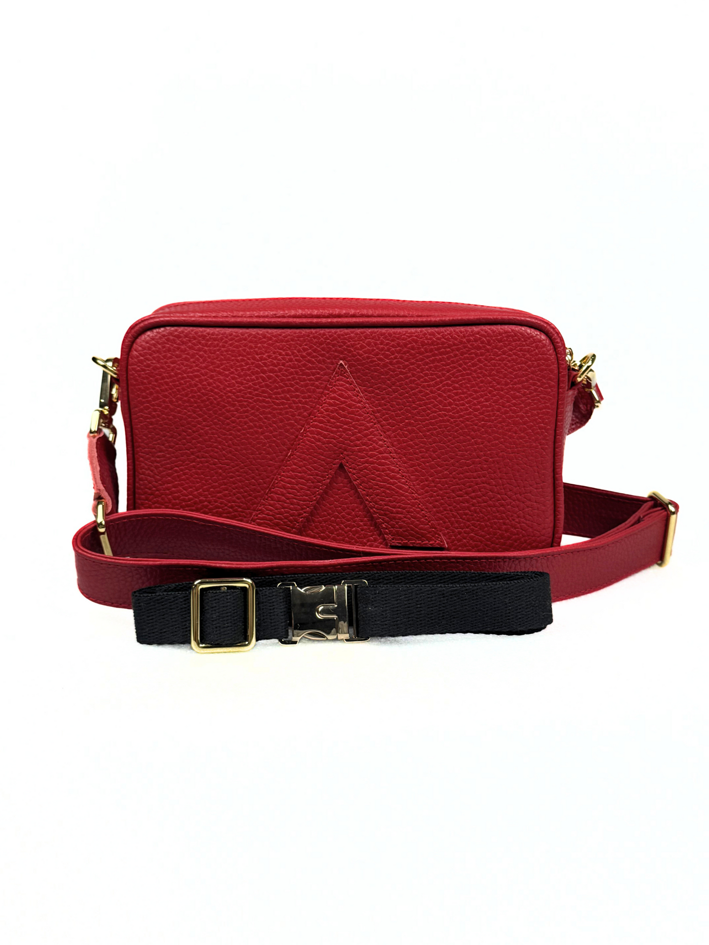 Attaché CNVRT Convertible 3-in-1 Genuine Leather Bag in Red