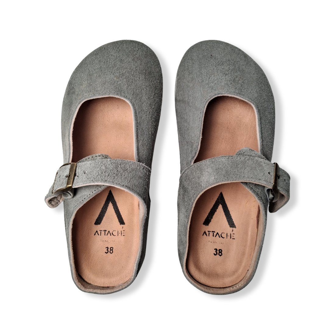 Merry Jane Clogs V1 Genuine Leather in Gray