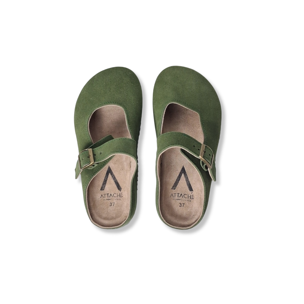 MJ Clogs V2 Non-Slip Fern Suede Leather