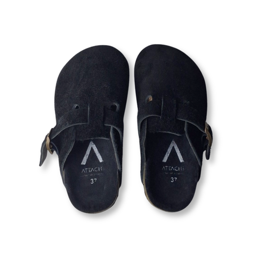 Clogs Blackout Suede Leather