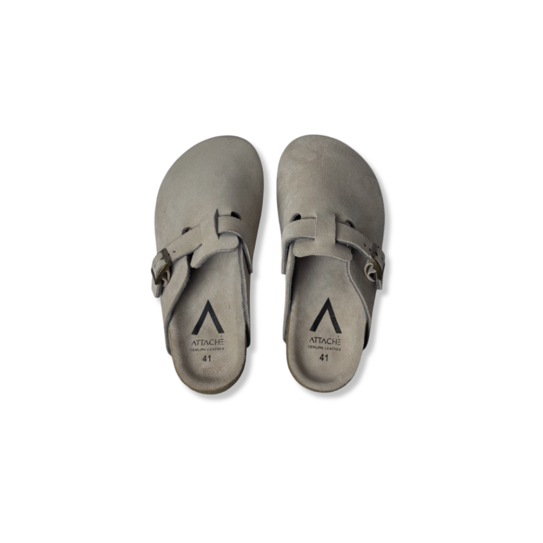 Size 41 - Clogs Taupe Suede Leather Proto 1