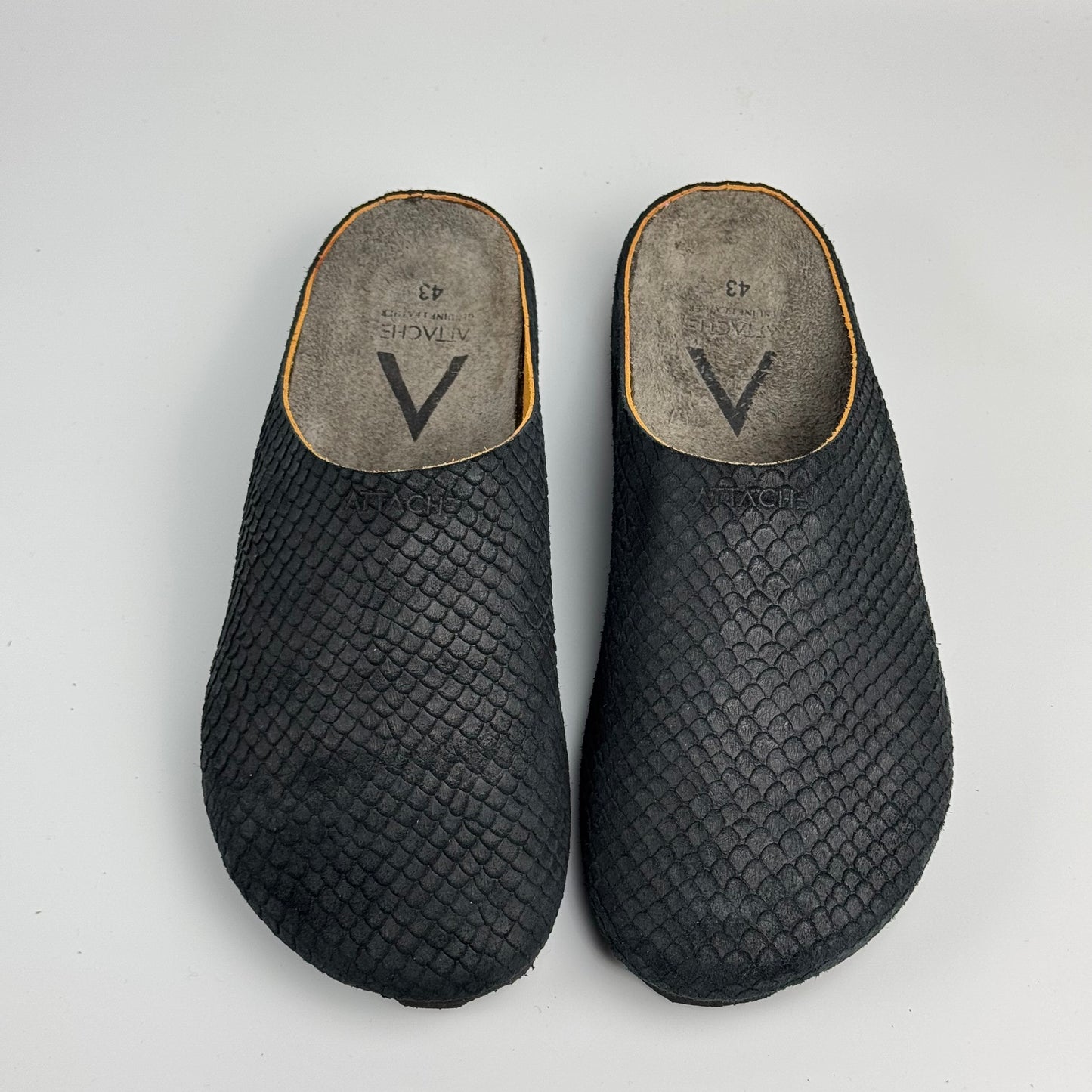 Premium Mule Genuine Suede Leather “Black Fish”