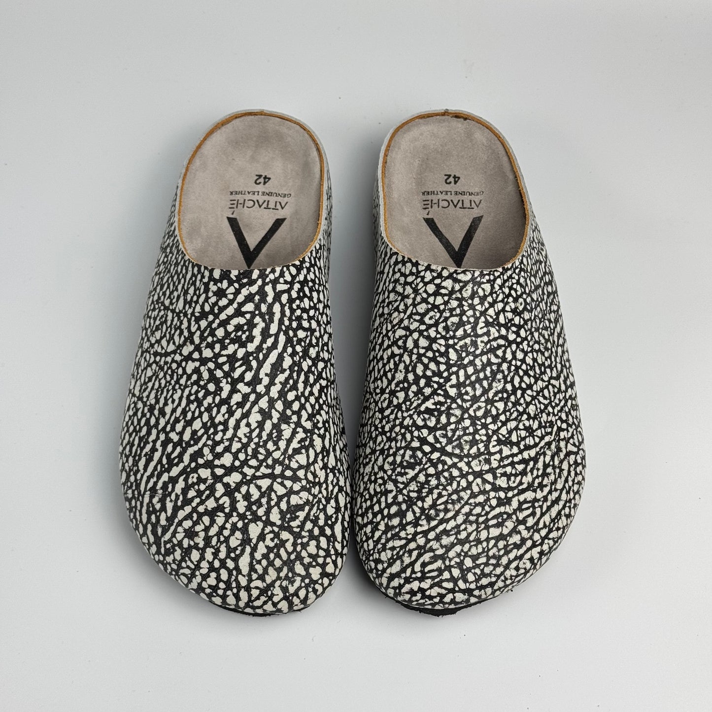 Premium Mule Genuine Leather “Elephant Print”