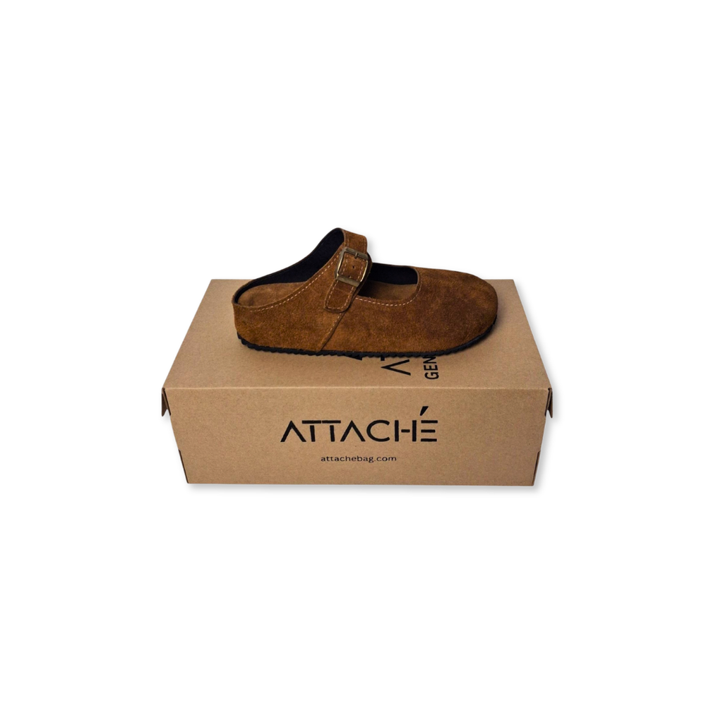MJ Clogs V2 Non-Slip Prototype Tobacco Brown Suede Leather