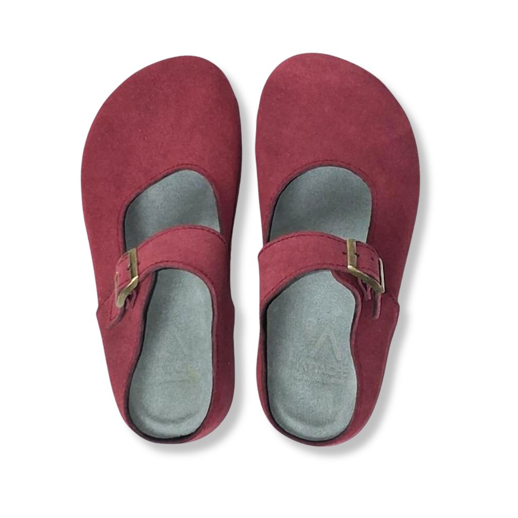 SALE: MJ Clogs V2 Non-Slip Crimson Red Suede Leather