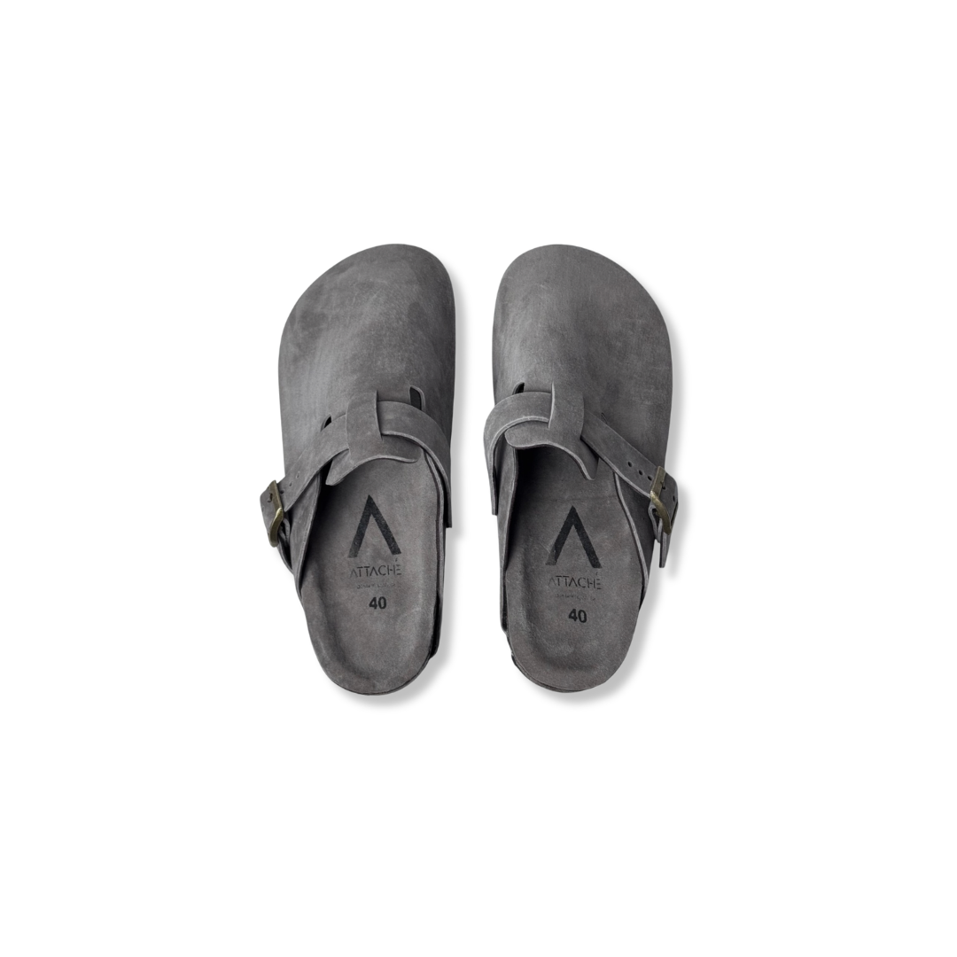 Size 40 - Clogs Taupe Suede Leather Proto 3