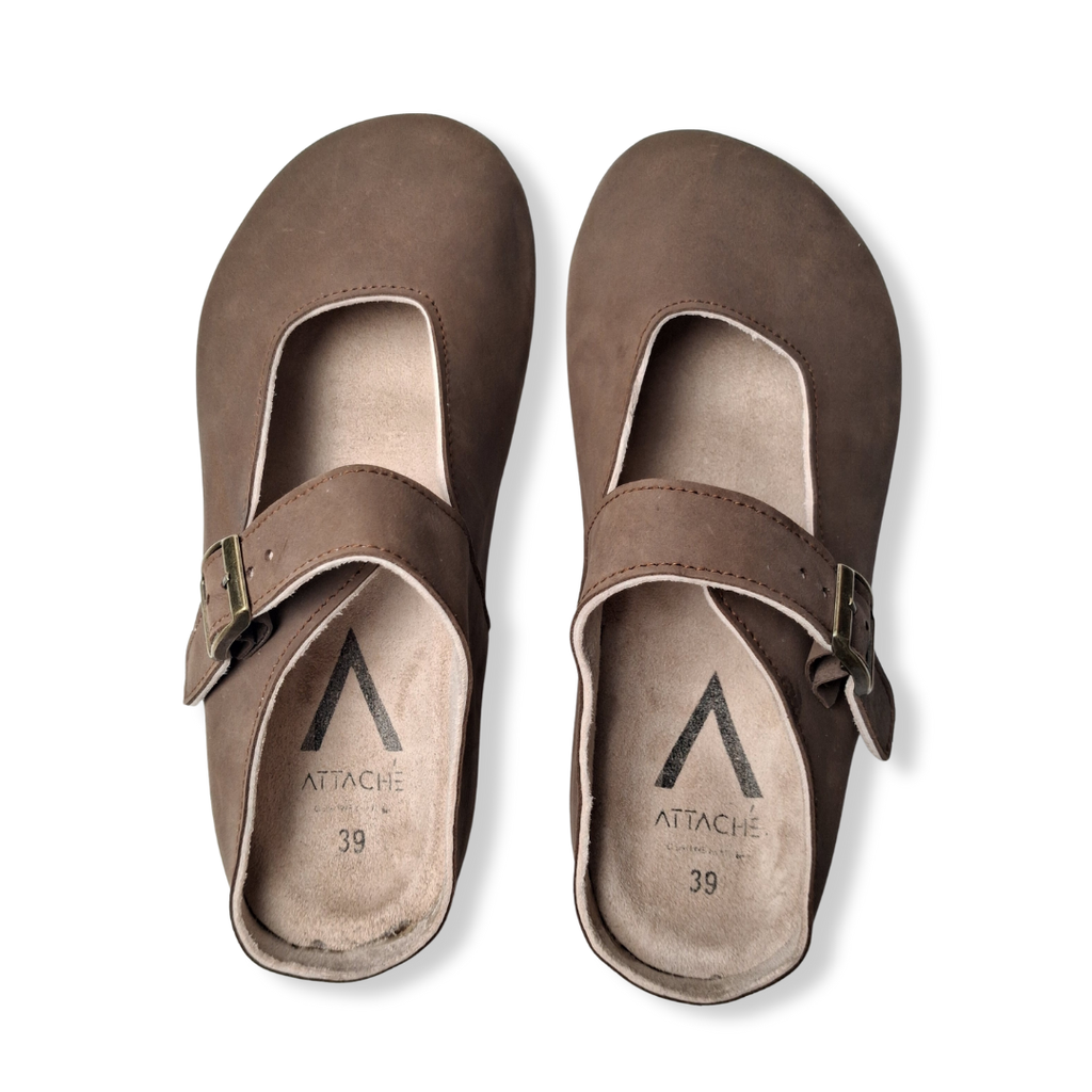 Merry Jane Clogs V1 Genuine Leather in Napa Mocha