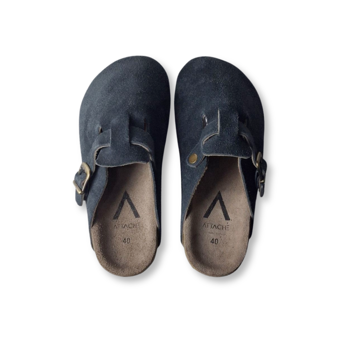 Size 40 - Clogs Midnight Gray Suede Leather