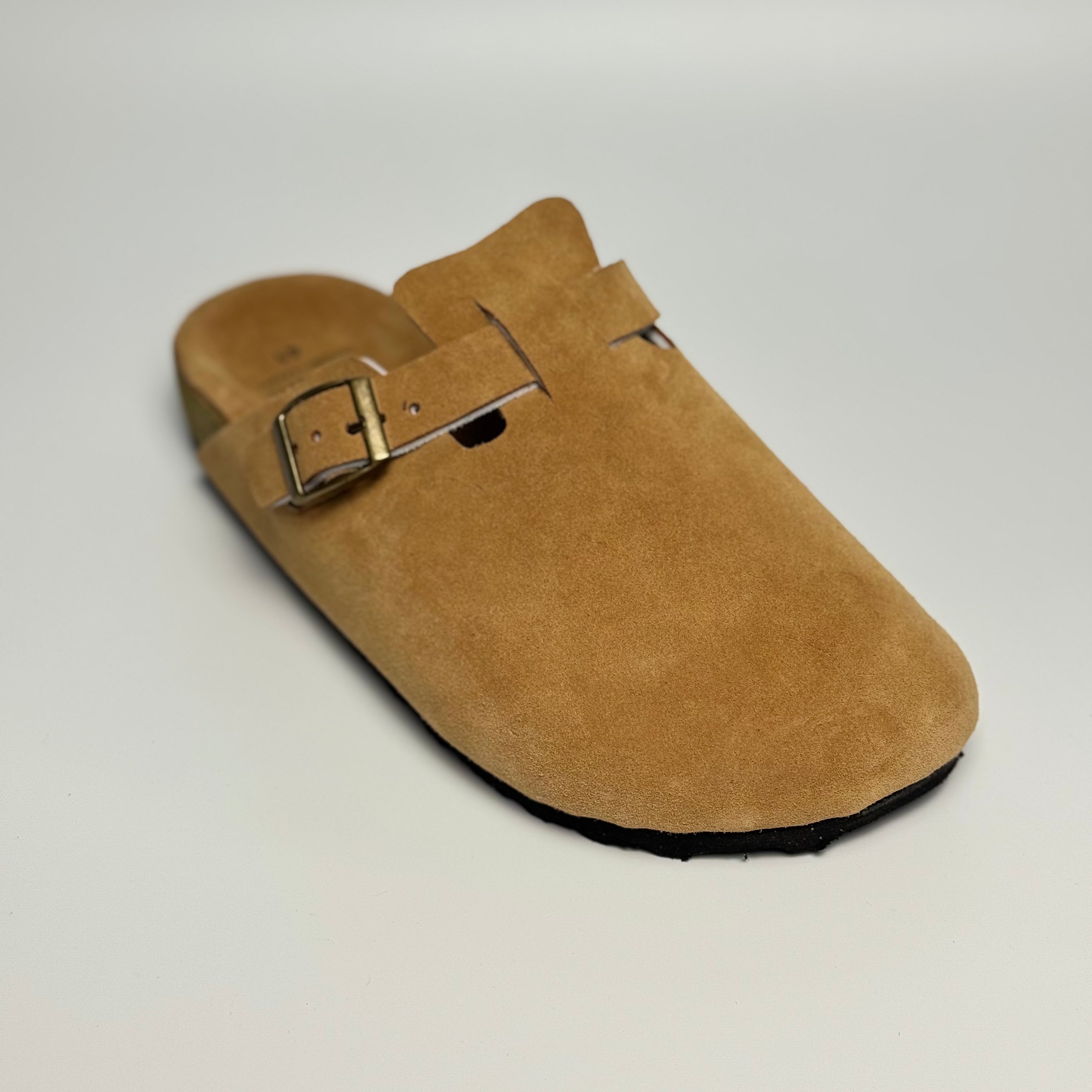 Clogs Genuine Leather Suede "Tan"