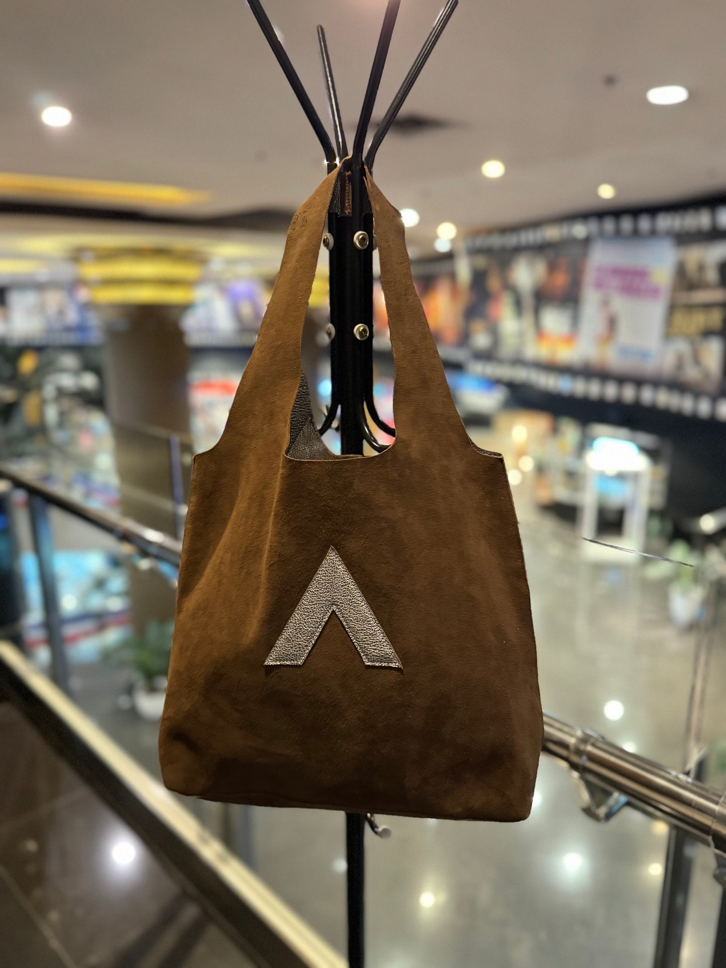 Arch Sack Repurposed Genuine Leather Tote - Mocha Suede