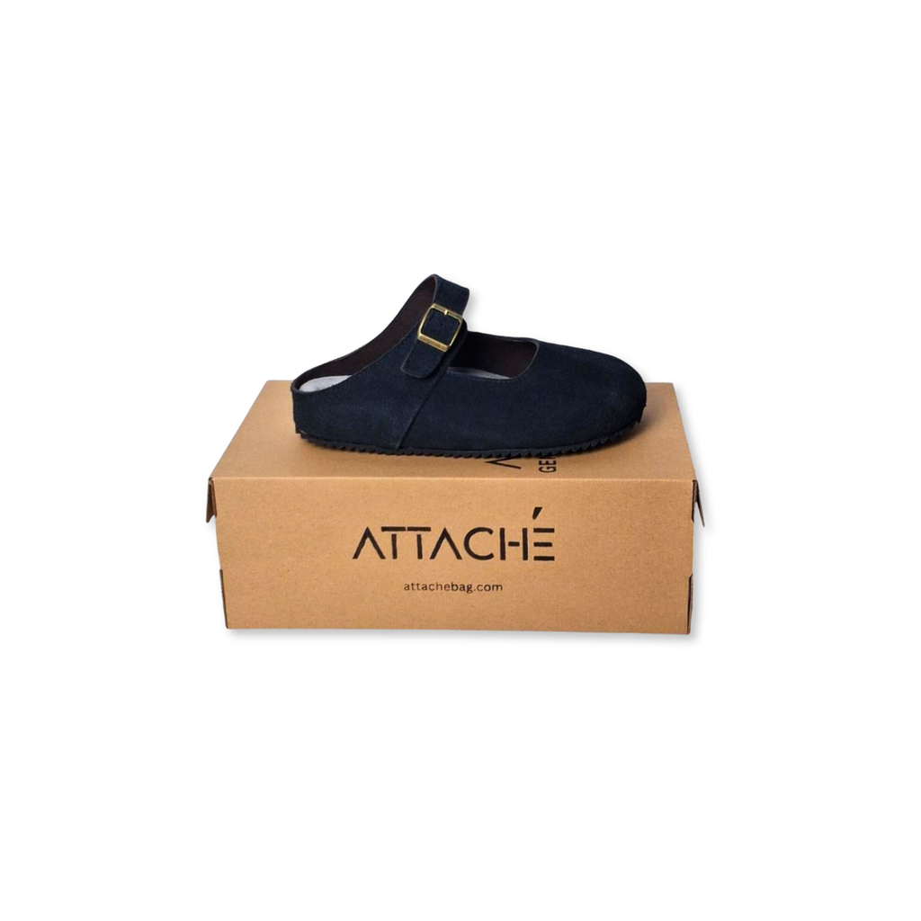 MJ Clogs V2 Non-Slip Prototype Black Suede Leather