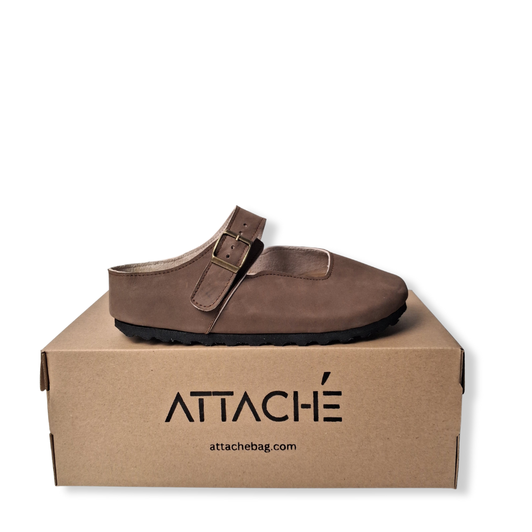 Merry Jane Clogs V1 Genuine Leather in Napa Mocha