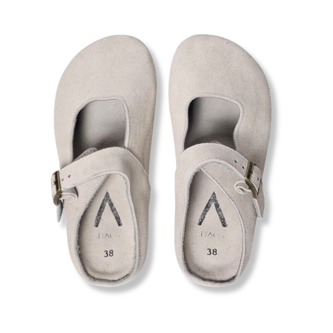 MJ Clogs V2 Non-Slip OffWhite Suede Leather
