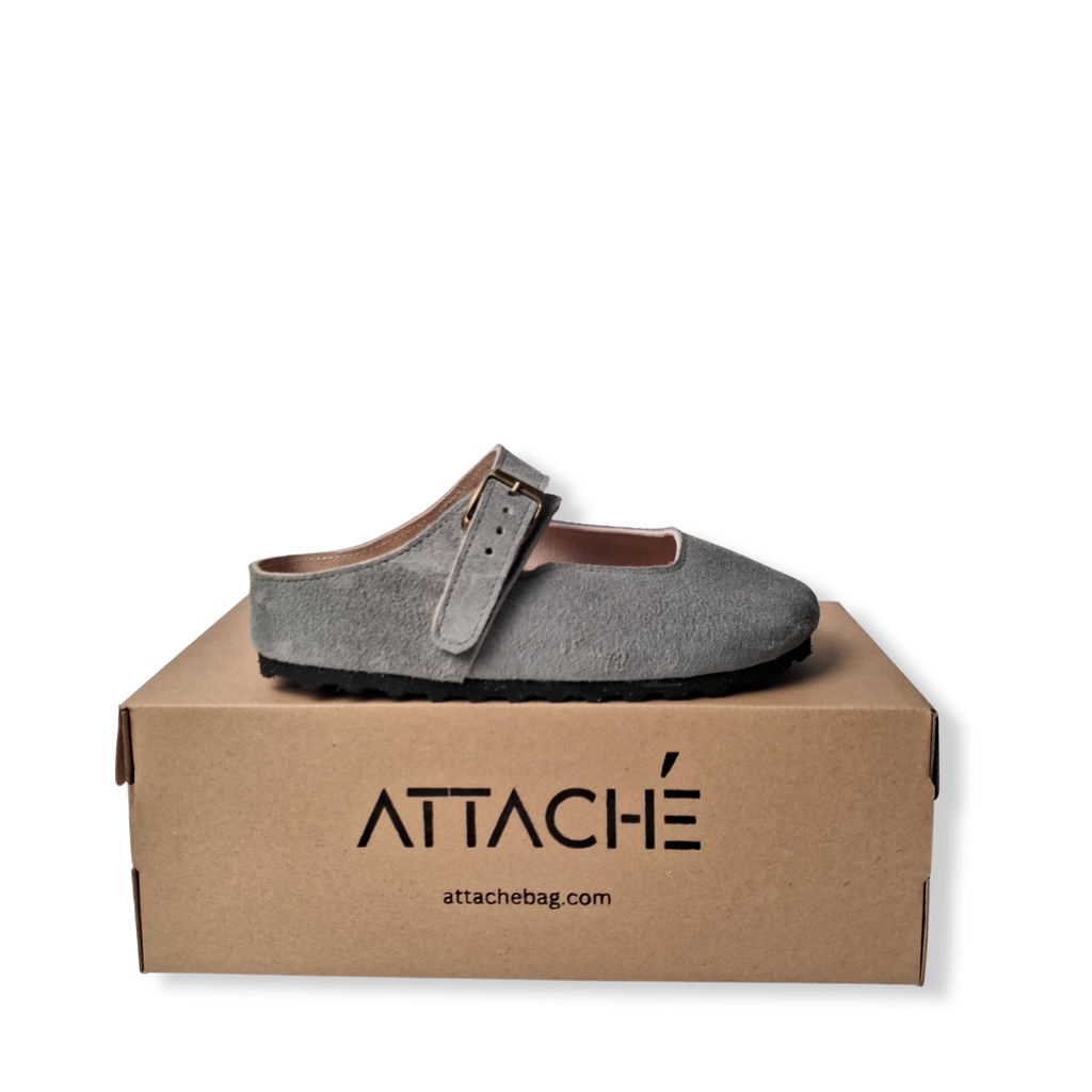 Merry Jane Clogs V1 Genuine Leather in Gray