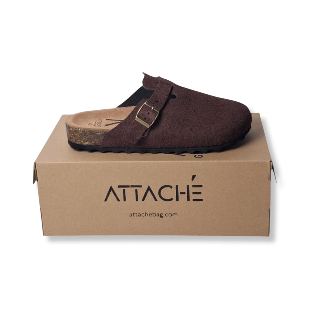 Clogs Mocha Suede Leather